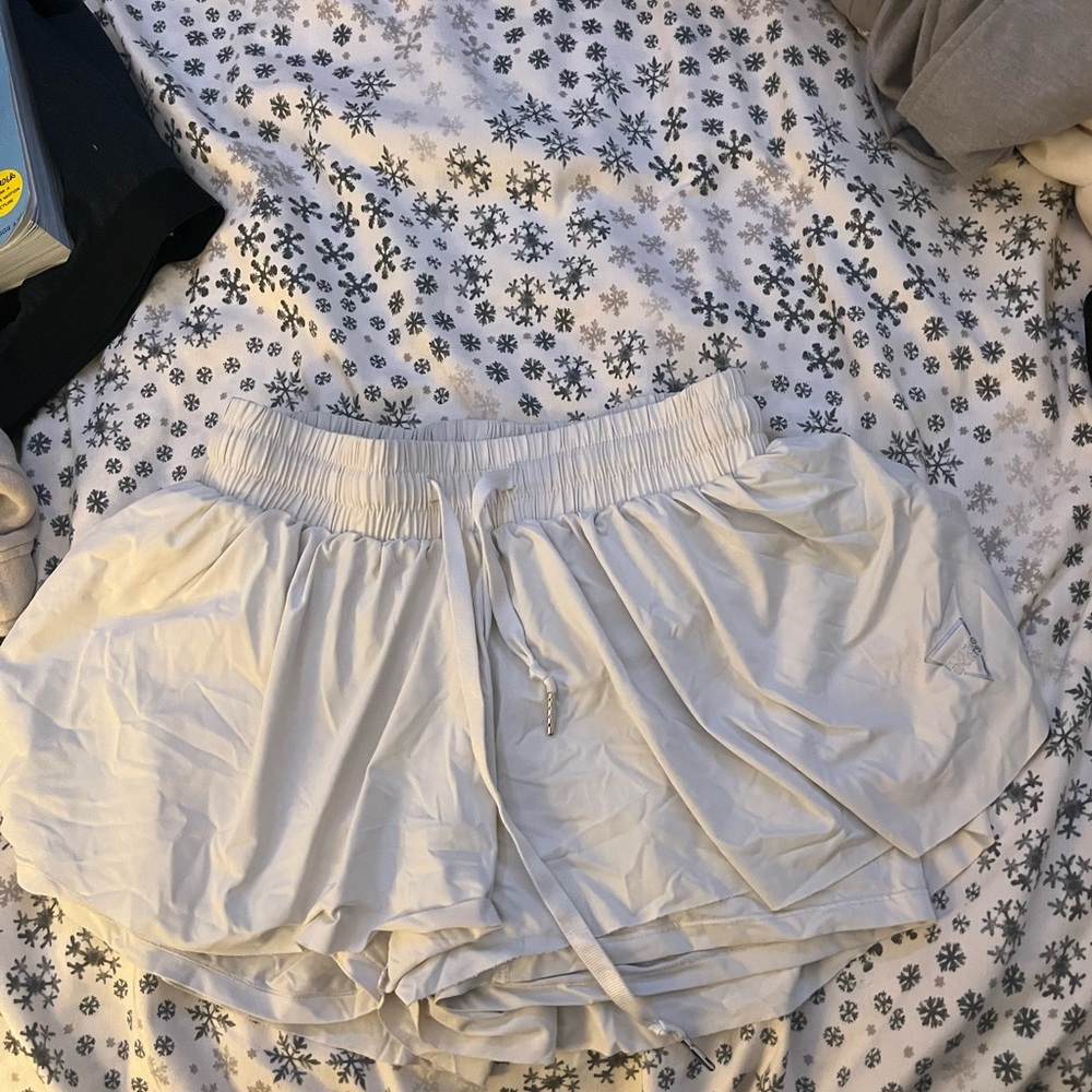 White tennis shorts